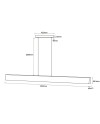 HANOK * LÁMPARA LINEAL LED 38W 4000K 50º BLANCA